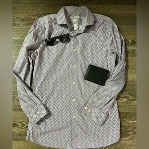Perry Ellis Patterned,ultra slim fit, Casual Button Down Shirt, size medium